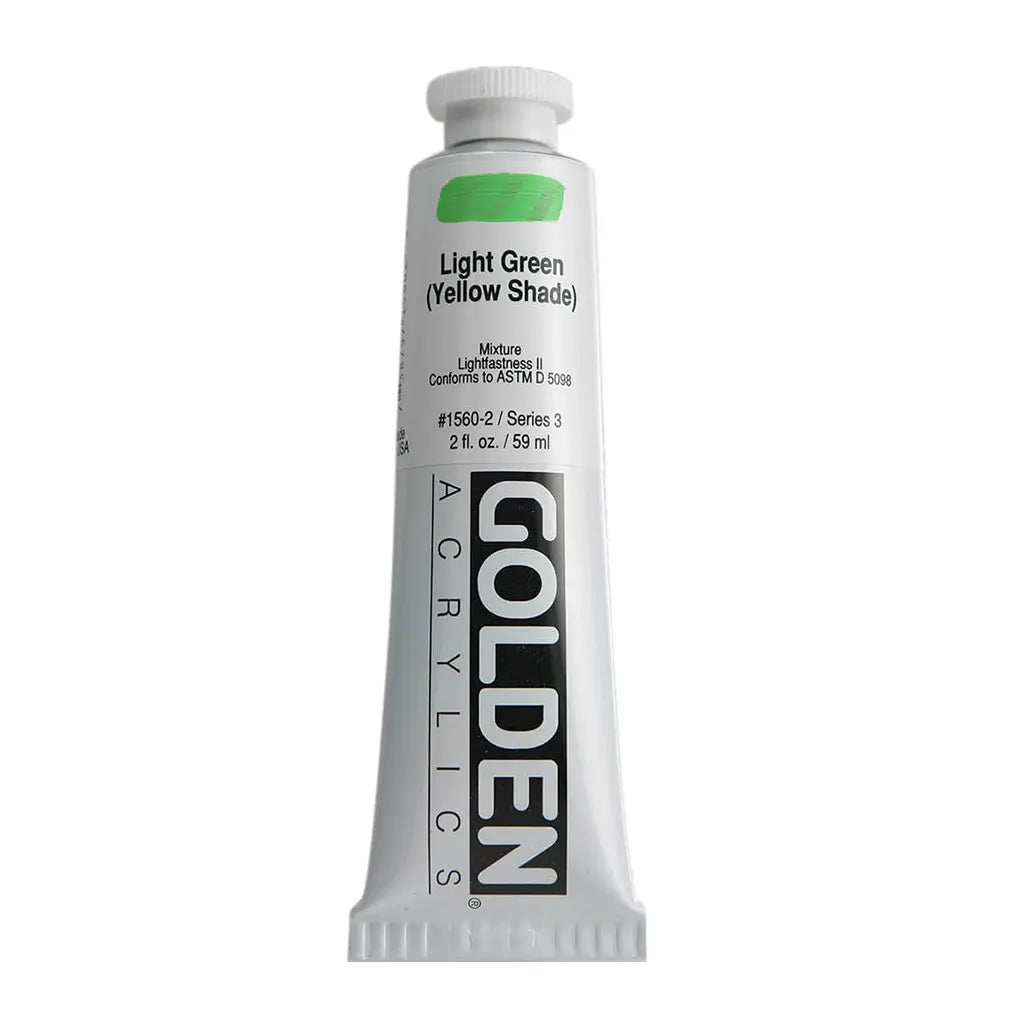 Golden Heavy Body Acrylic 2oz Light Green Yellow Shade S3
