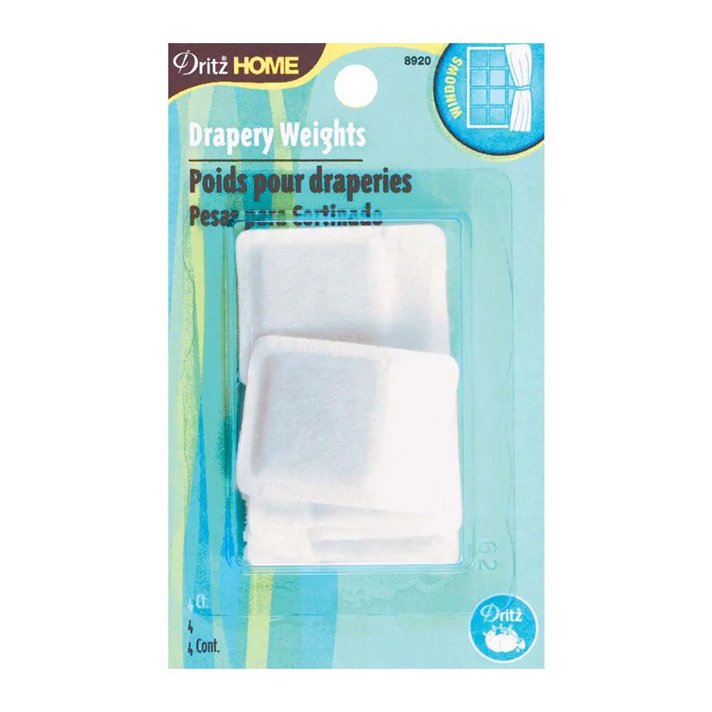 Covered Lead Drapery Weights (4-Piece) , White