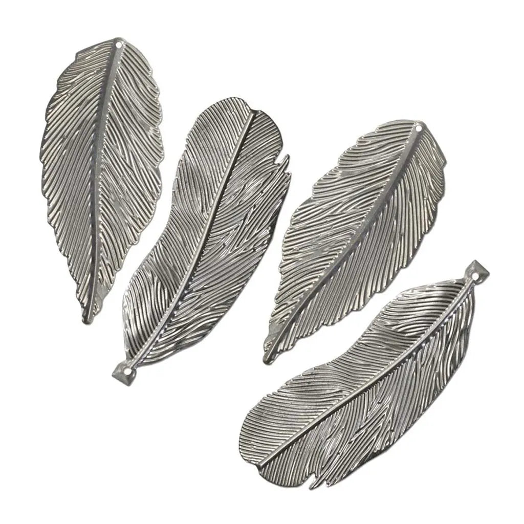 Metal Feathers 4pk