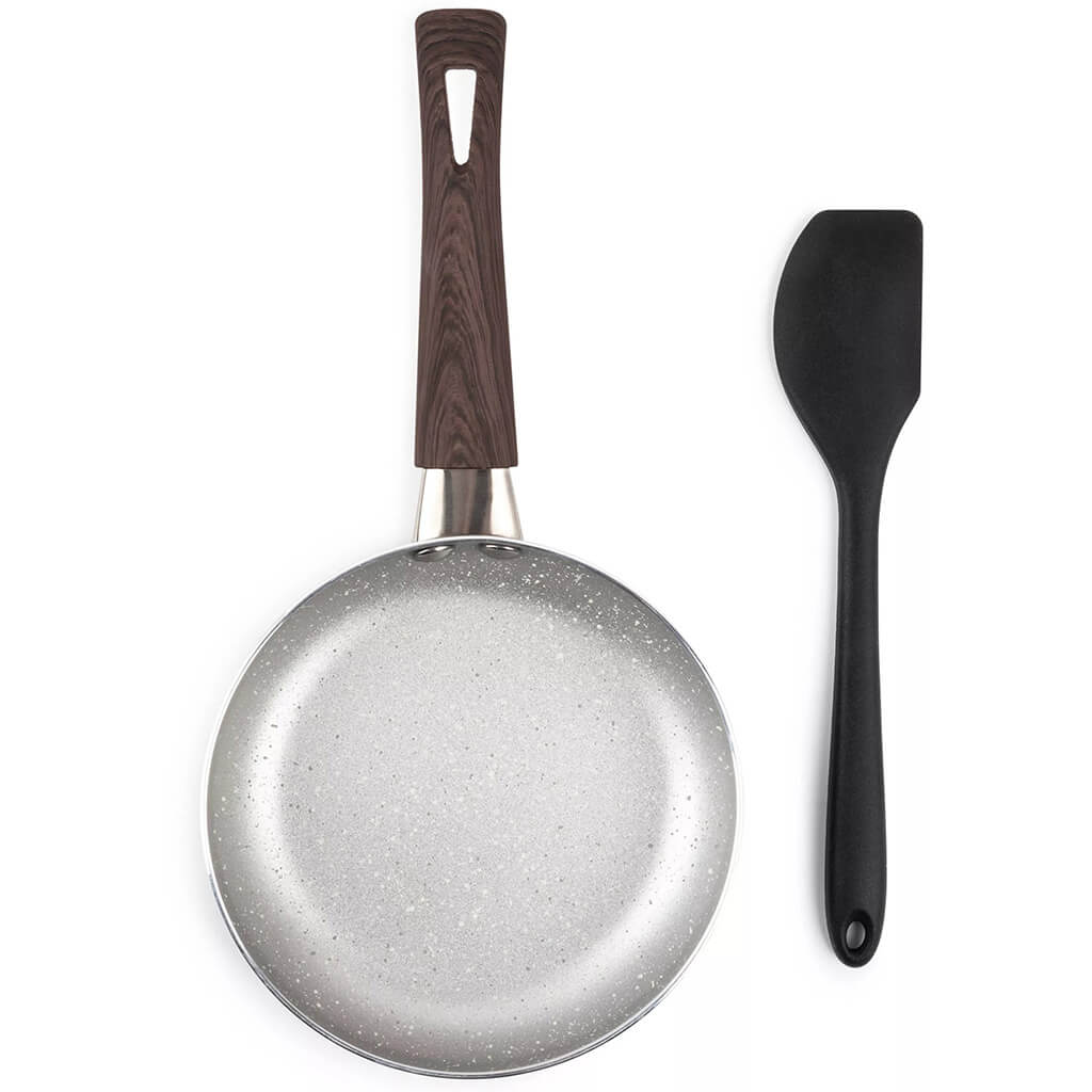 Mini Round Fry Pan With Pointed Spatula, 2pc