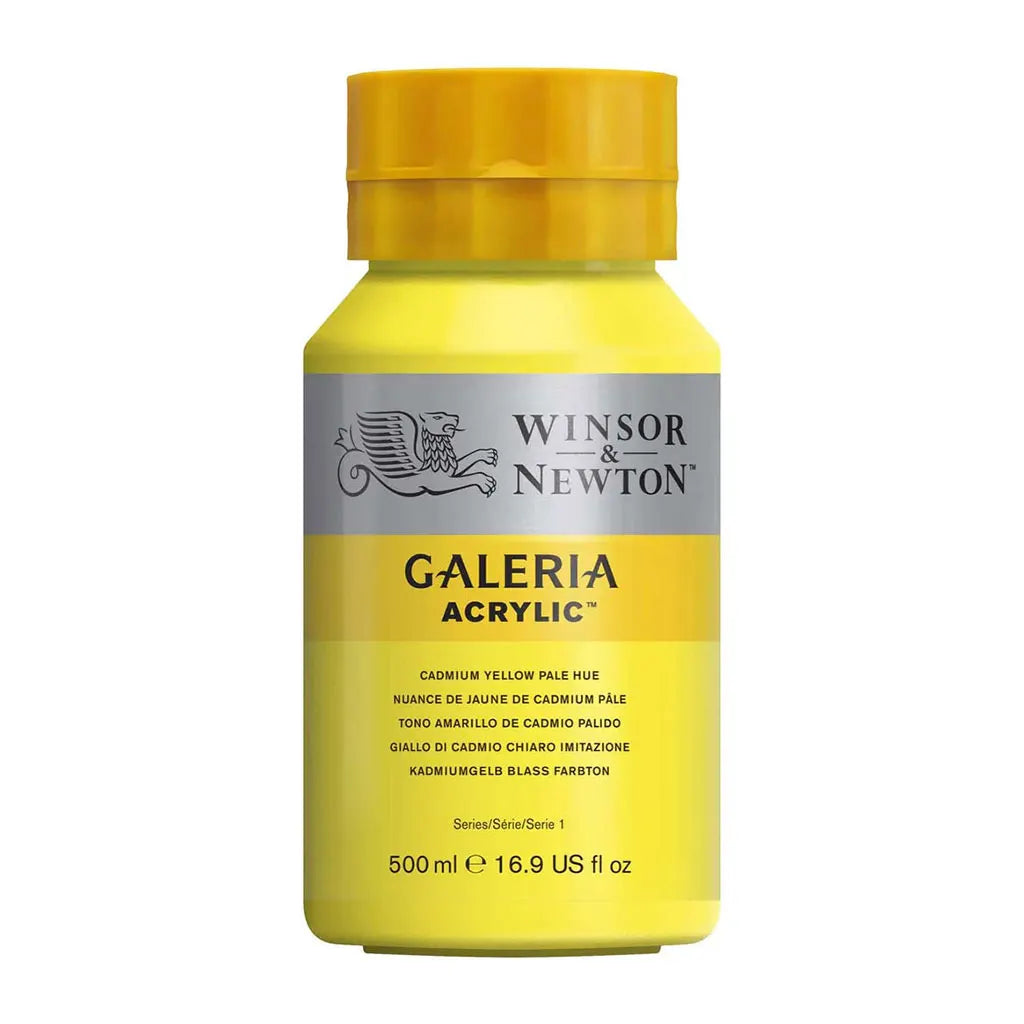 Winsor & Newton Galeria Acrylic 500ml Cadmium Yellow Pale Hue S1