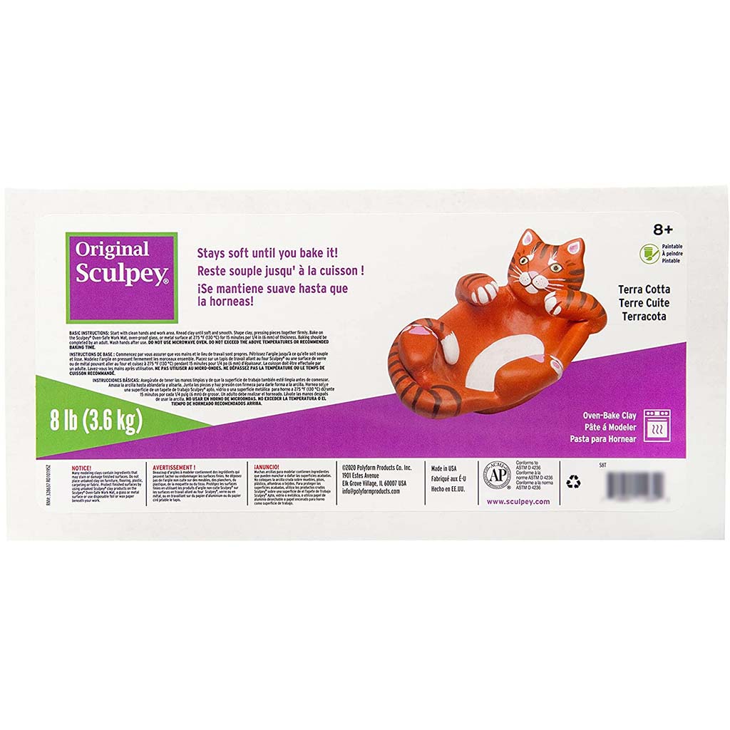 Sculpey Original Polymer Clay 8lb, Terra Cotta