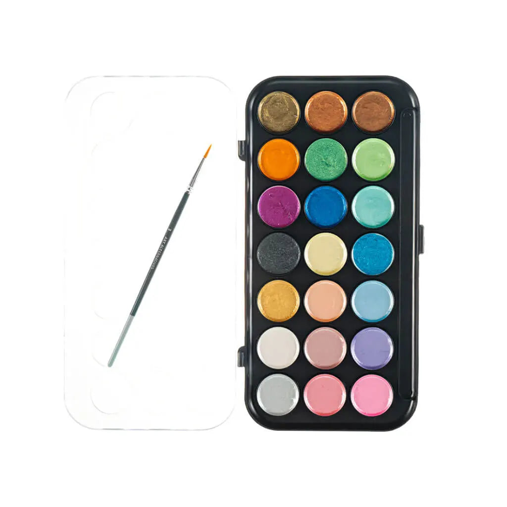 Watercolor Pan Sets of 21 Pearlescent