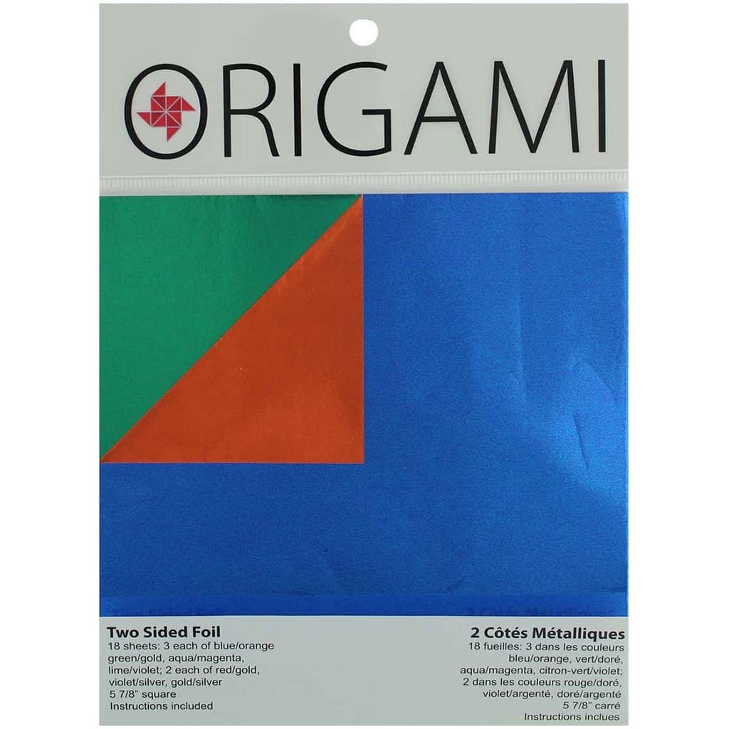 Origami Double-Sided Foil Paper 5.88in, 18 Sheets