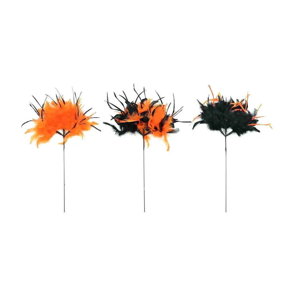 Touch of Nature 24in Black/Orange Chandelle/Biot Stem Assortment, 1pc