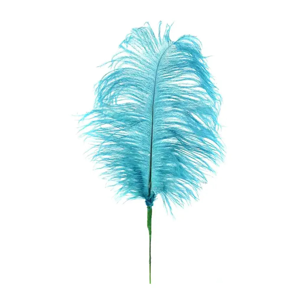 Touch of Nature 25in Teal Single Ostrich Plume Floral Stem, 1pc
