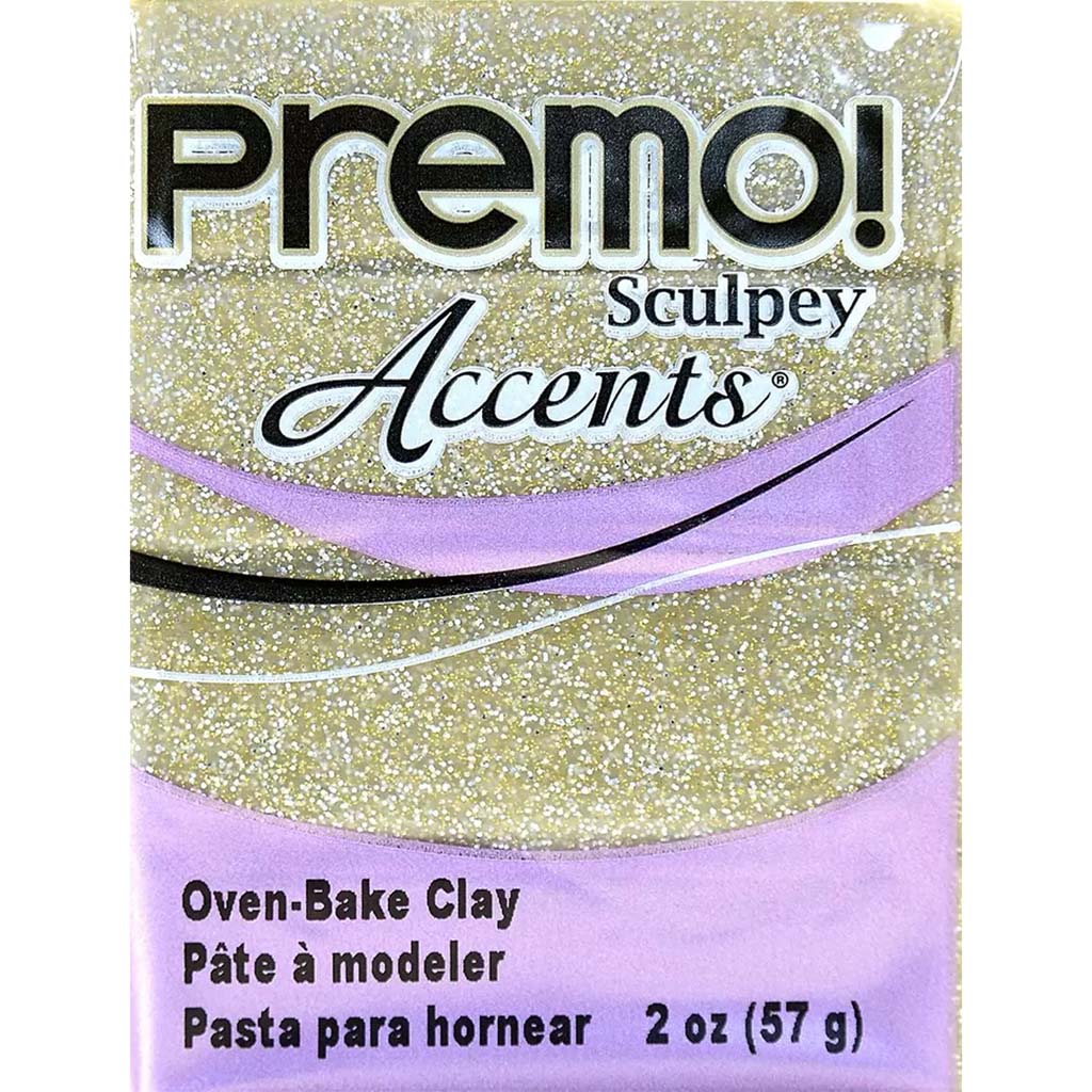 Sculpey Polymer Oven Bake Clay 2oz, Yellow Gold Glitter