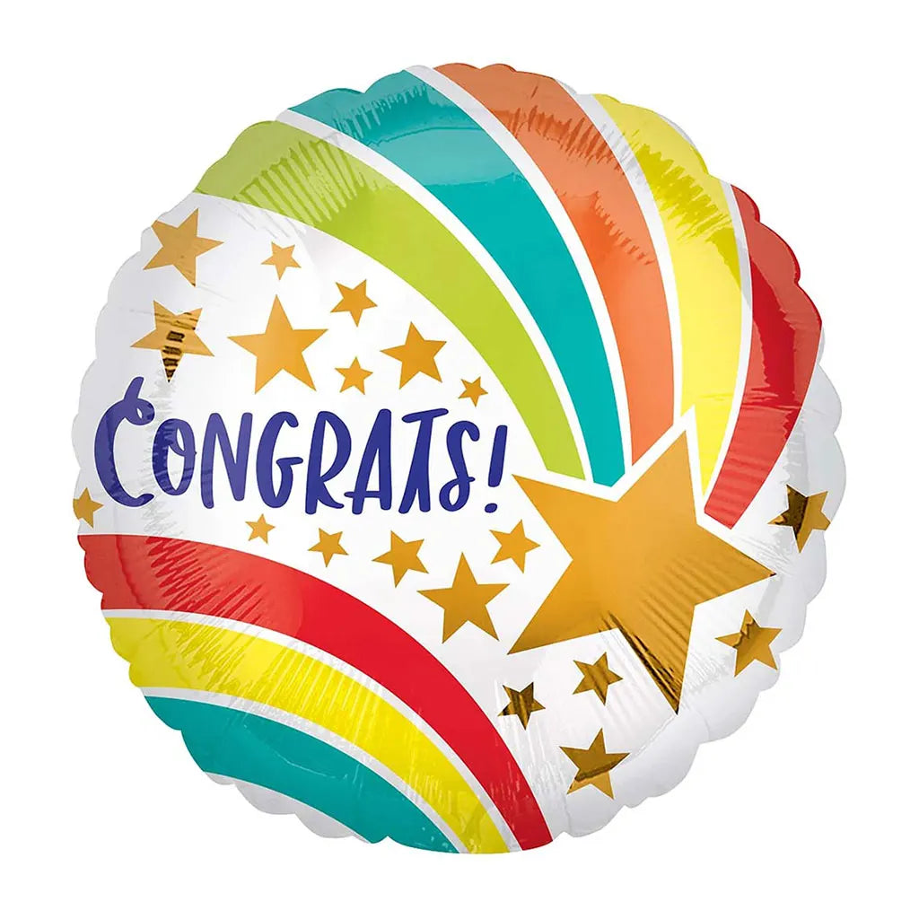 Congrats Shooting Star Foil Ballon 18in