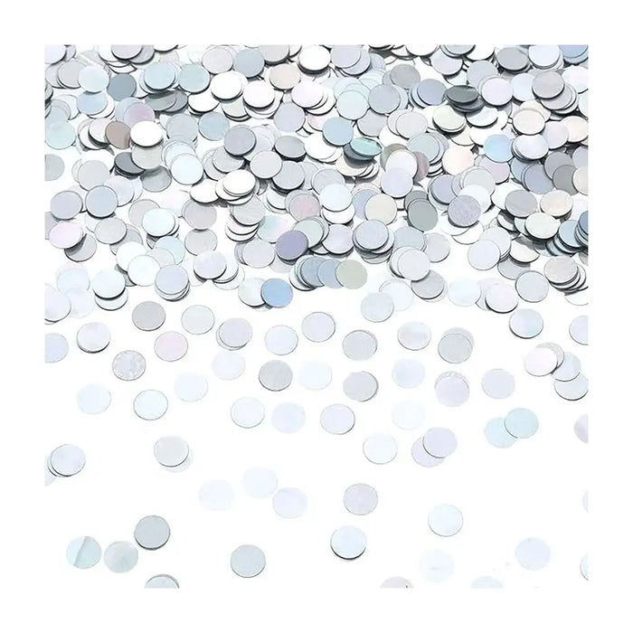 White & Iridescents Metallic Confetti, 1oz