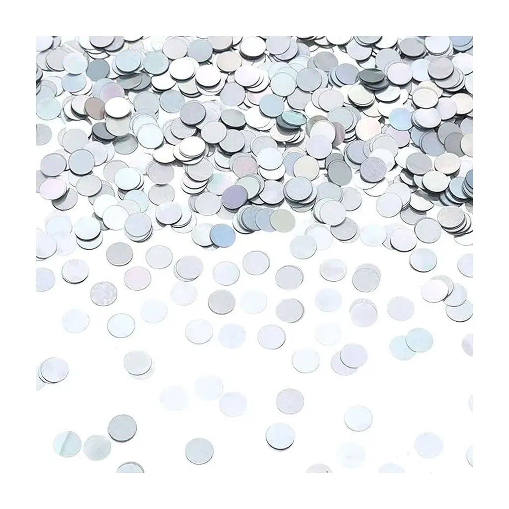 White &amp; Iridescents Metallic Confetti, 1oz