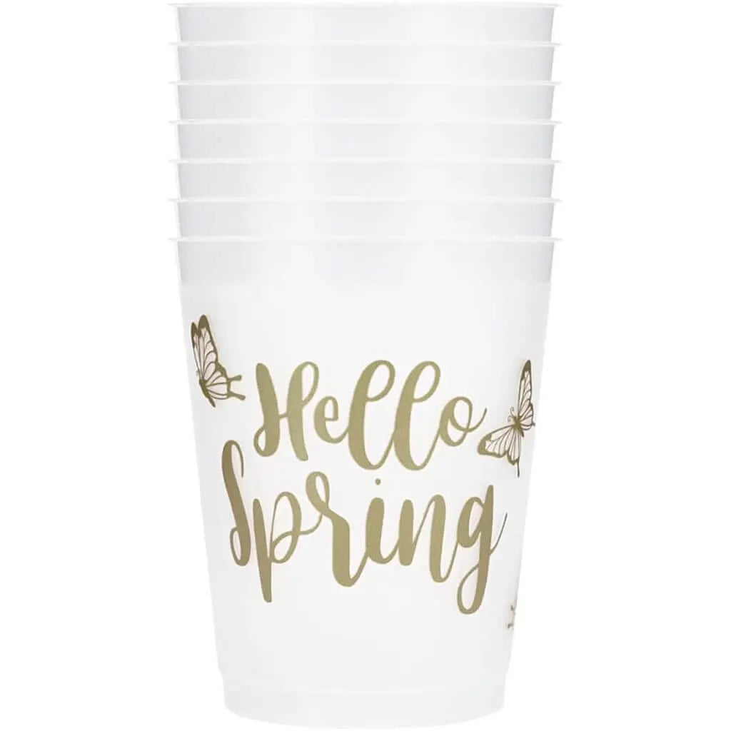 Hello Spring Plastic Party Cup 16oz, 6ct
