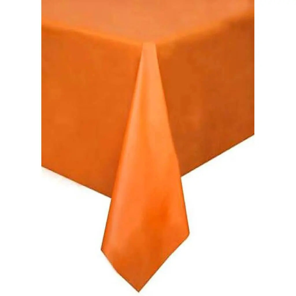 Pumpkin Orange Round Tablecover, 84in