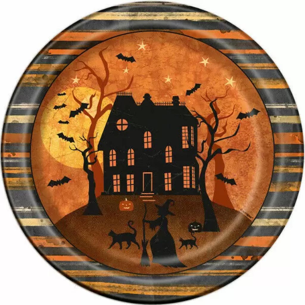 Full Moon Halloween Dinner Plate 9in, 8ct