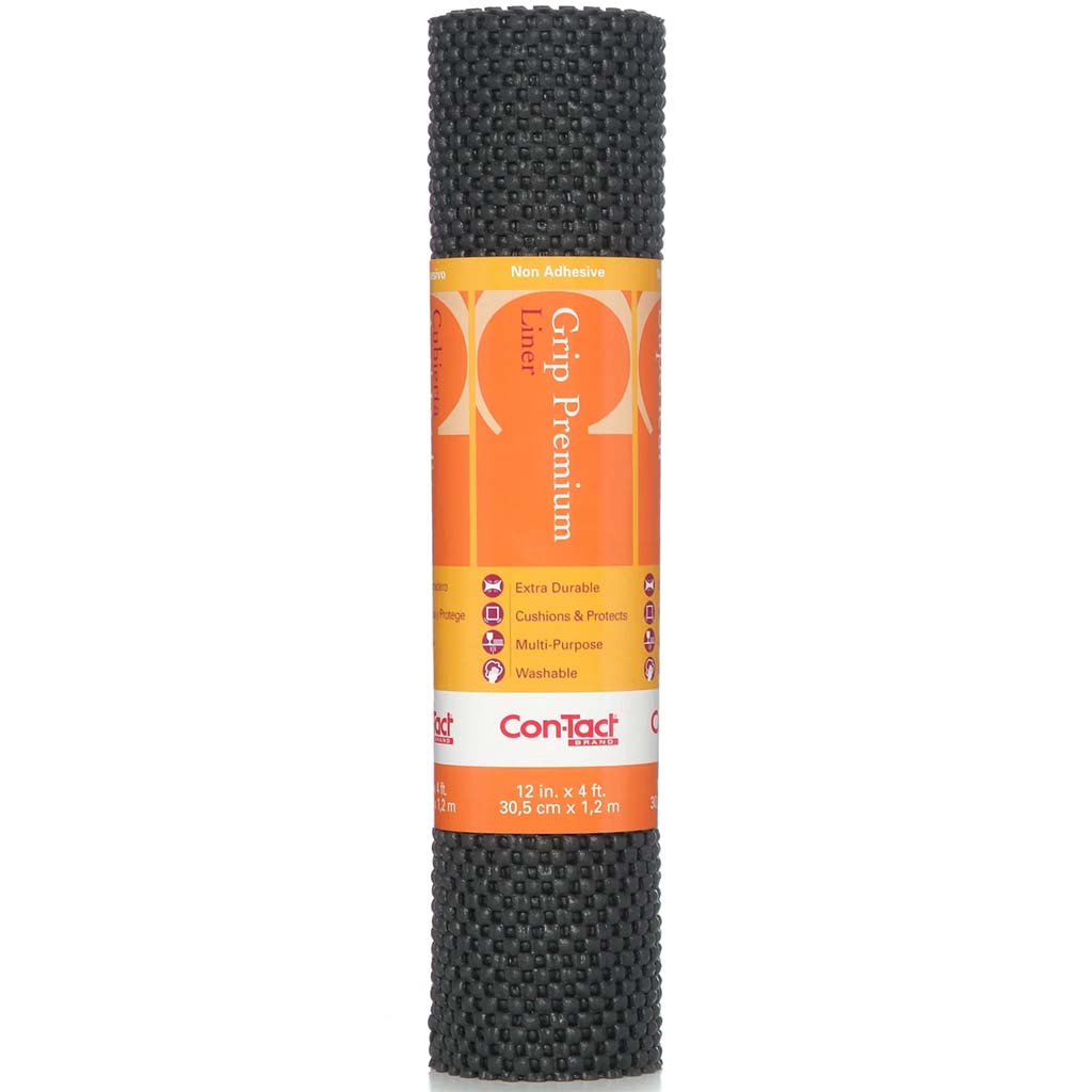 Con-Tact Grip Premium Non Adhesive Shelf Liner Black, 18in x 10ft