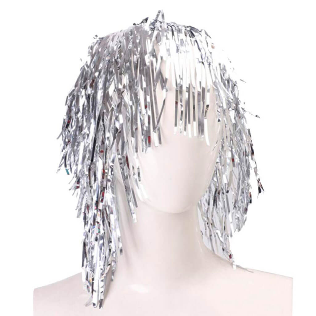 Punk Foil Wig  Silver