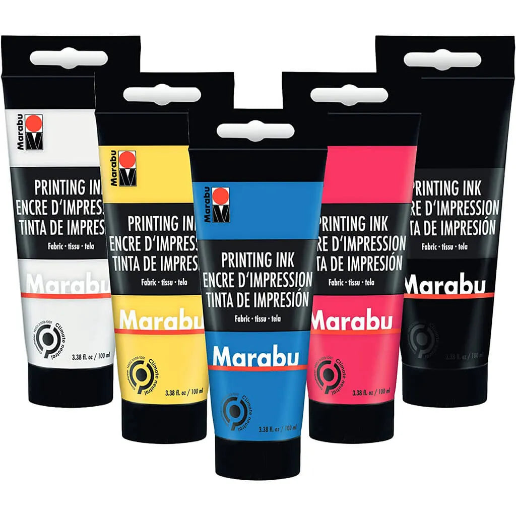 Marabu Fabric Screen Printing Ink Set of 5