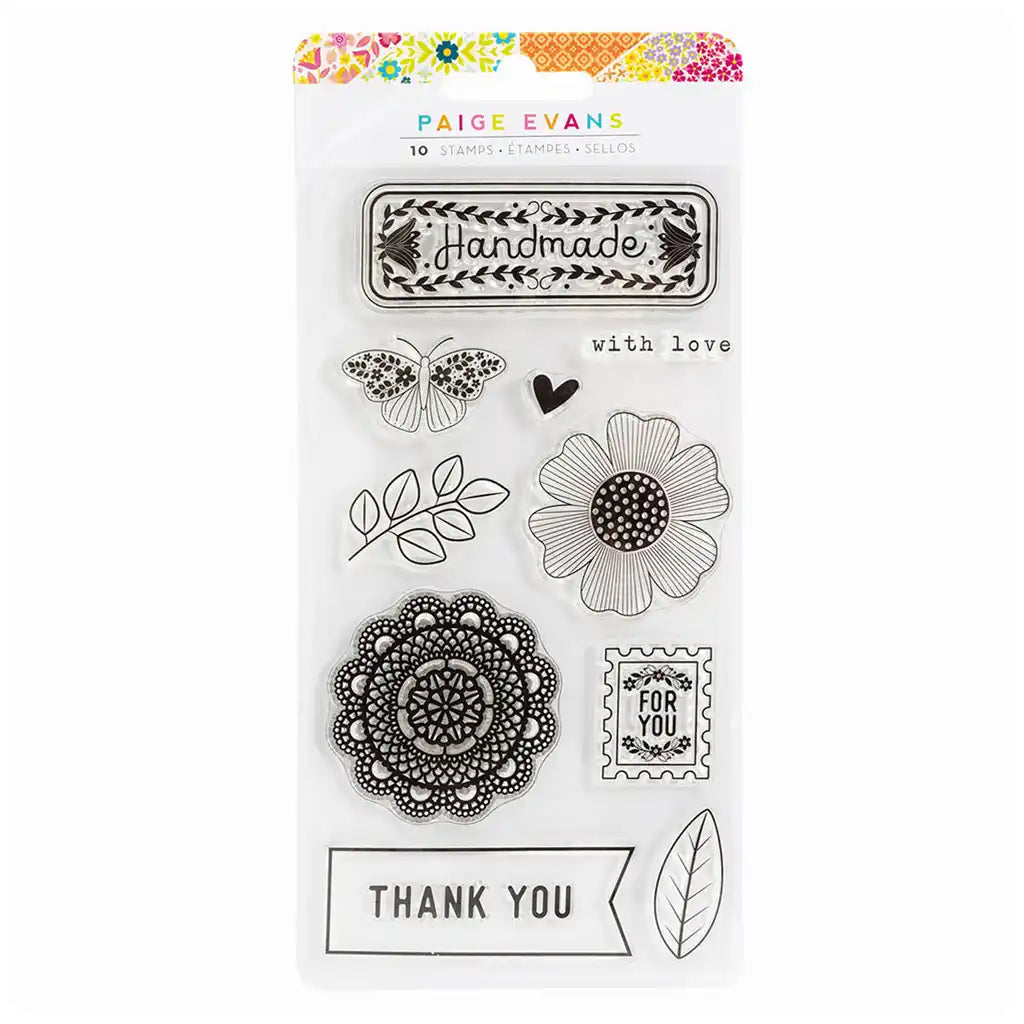 Paige Evans Splendid Clear Stamps 10/Pkg
