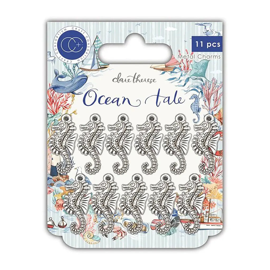 Craft Consortium Ocean Tale Metal Charms 11/Pkg-Seahorse