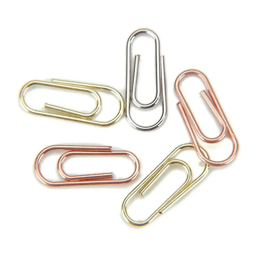 Silver/Copper/Bronze Mini Paper Clip 0.55in x 0.25in, 25Pk