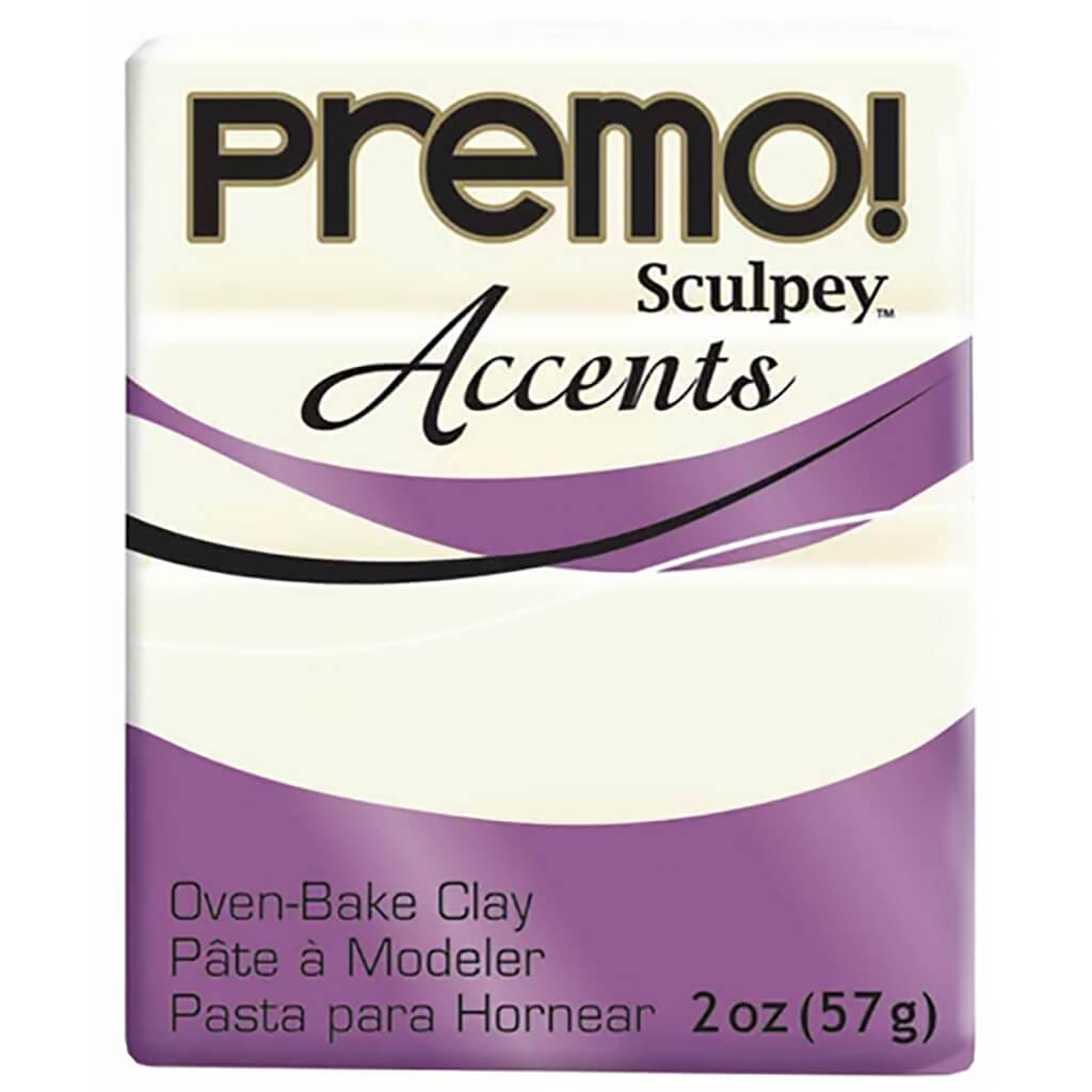 Sculpey Polymer Oven Bake Clay 2oz, White Translucent