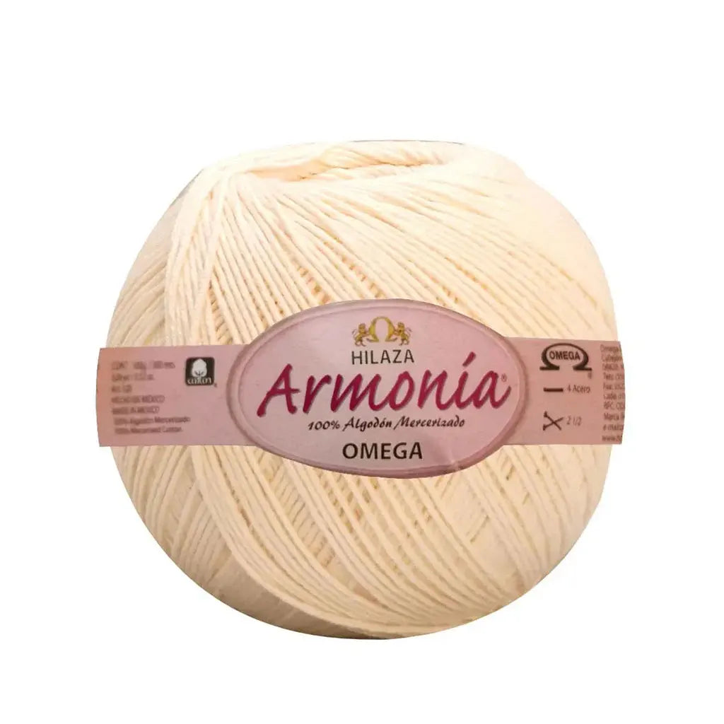 Hilaza Algodon Omega Armonia 100g, Paq 5Pz C20 Cream