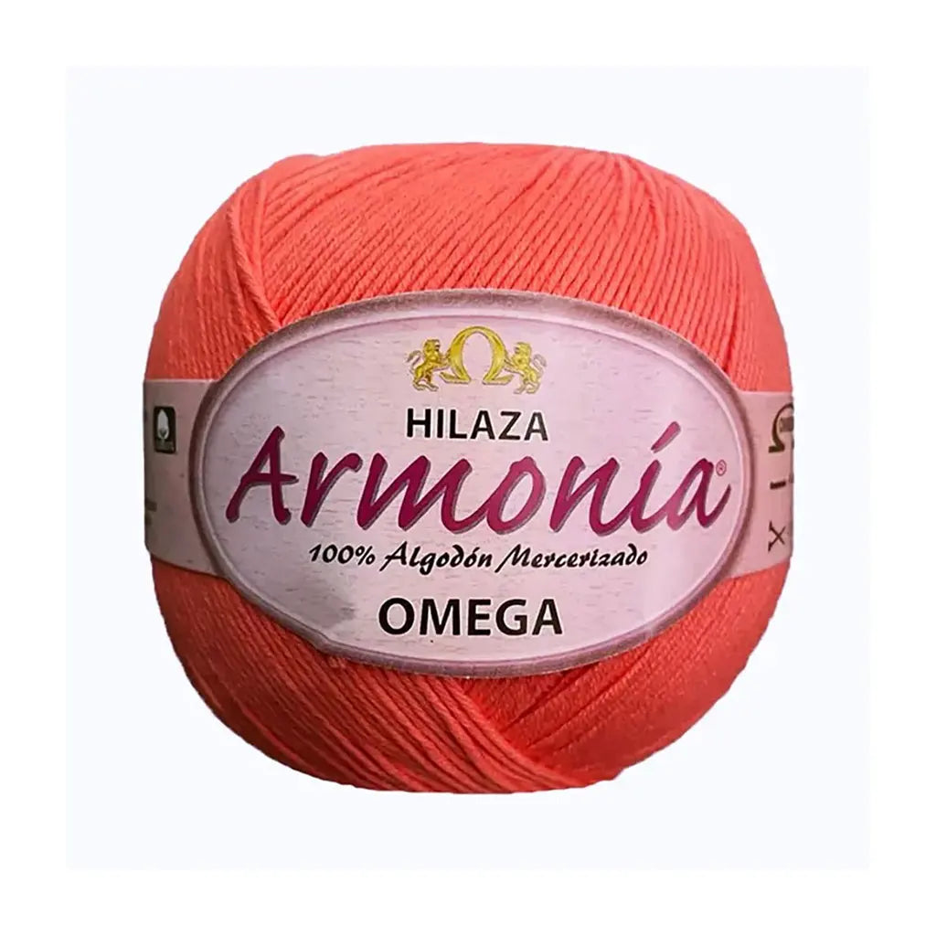 Hilaza Algodon Omega Armonia 100g, Paq 5Pz C32 Coral