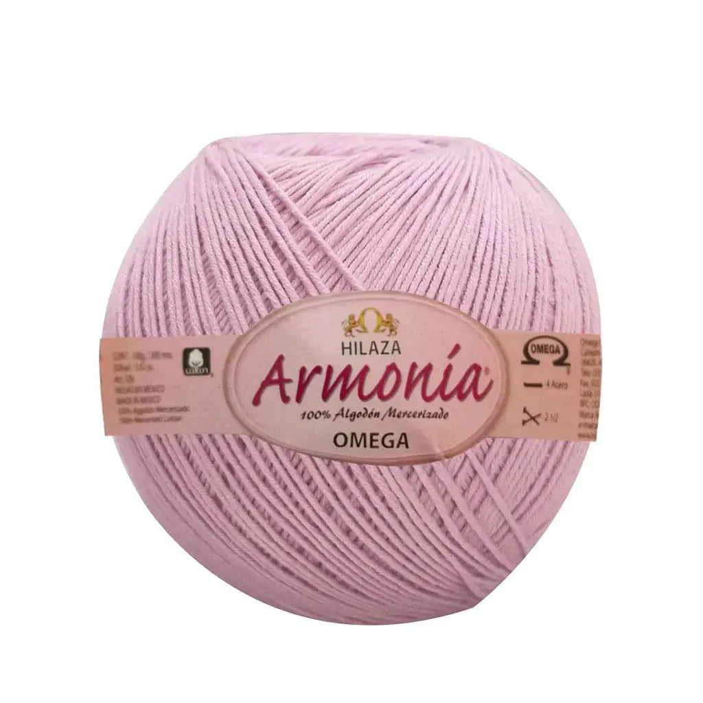 Hilaza Algodon Omega Armonia 100g, Paq 5Pz C36 Light Lilac