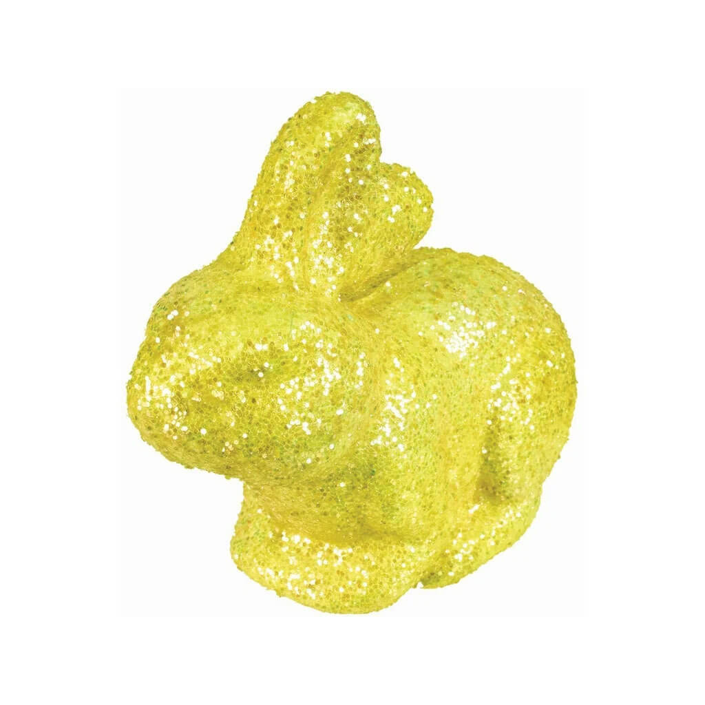 Easter Glitter Bunny Decor, Yellow