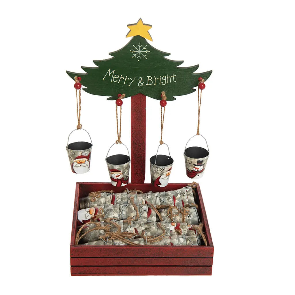 Metal Rustic Bucket Ornaments