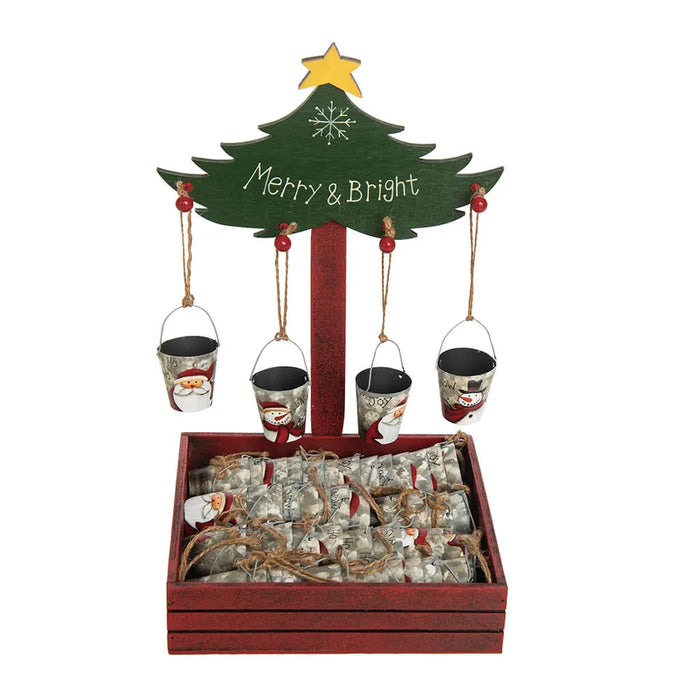 Metal Rustic Bucket Ornaments