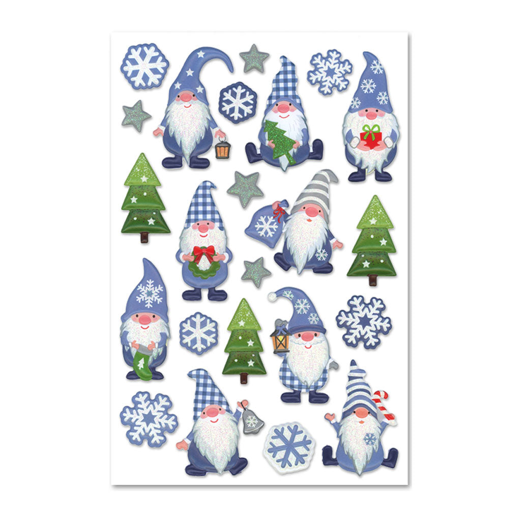 Holiday Sticker Pop Up Glitter Blue
