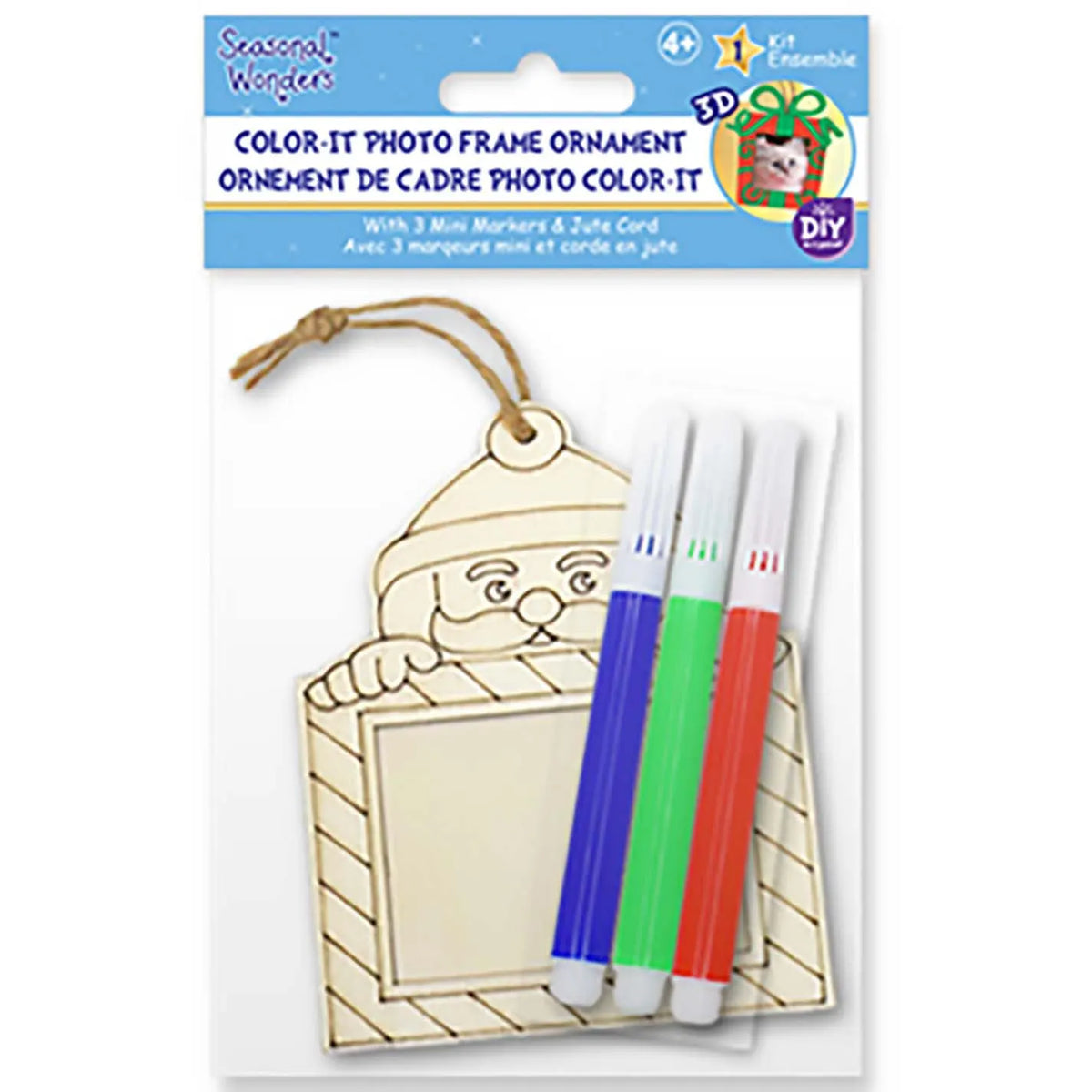 3D Photo Frame Ornaments with Jute Cord &amp; Markers