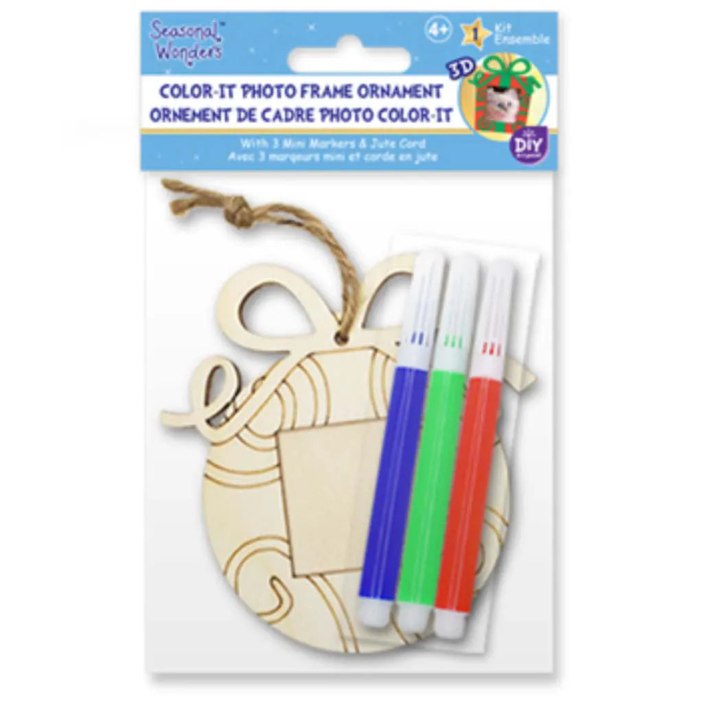 3D Photo Frame Ornaments with Jute Cord & Markers