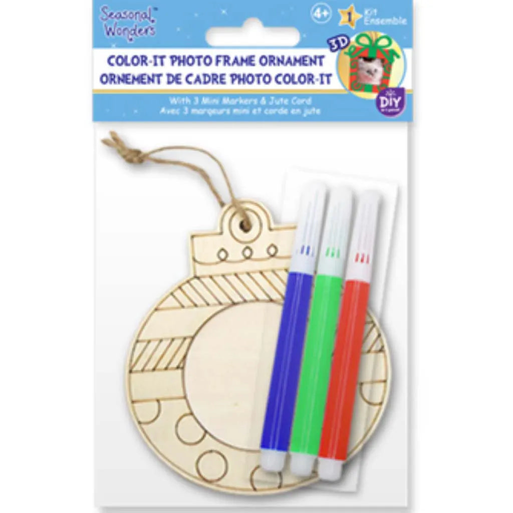 3D Photo Frame Ornaments with Jute Cord & Markers