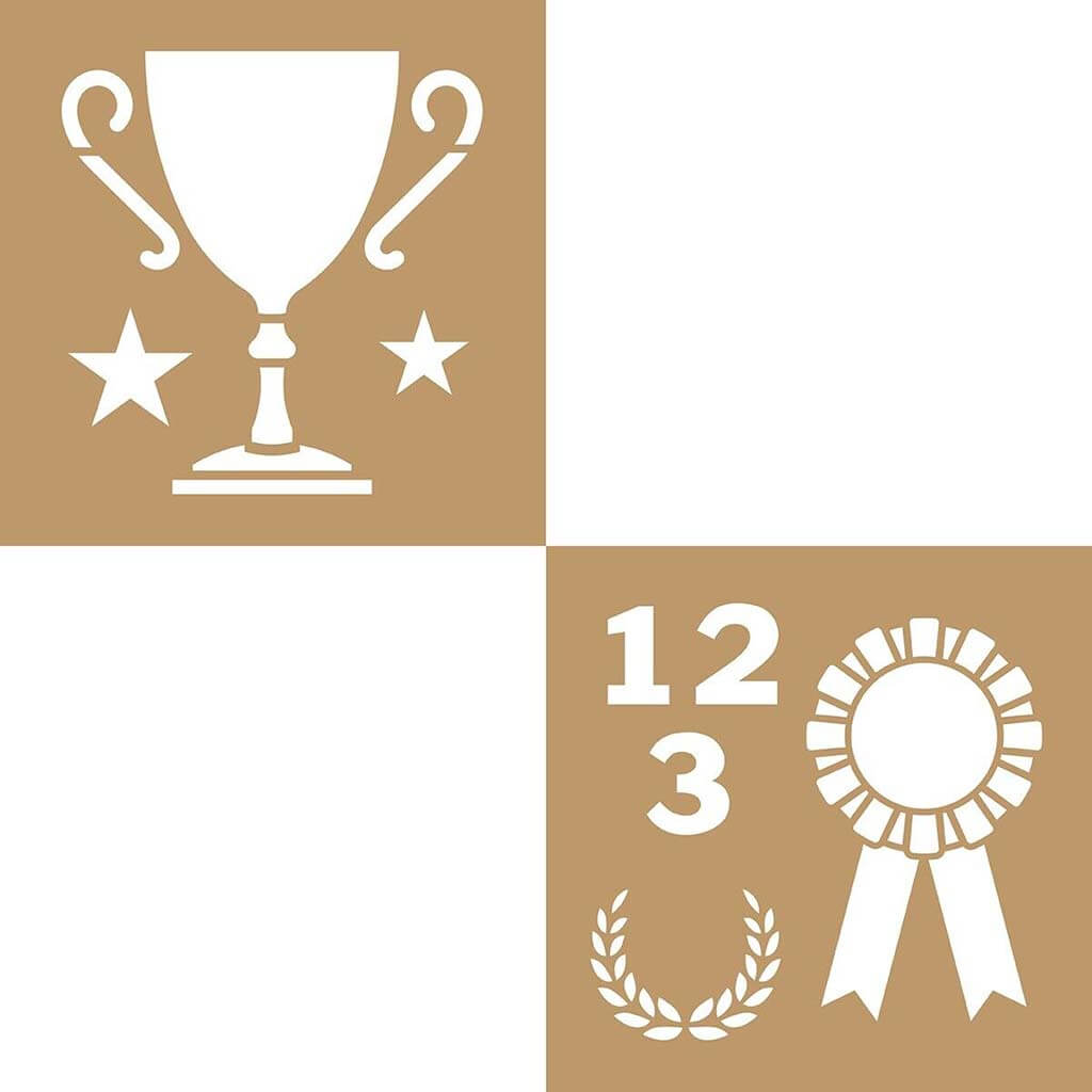 Decoart Value Kraft Stencils 8in x 8in 2pc, Award Winner