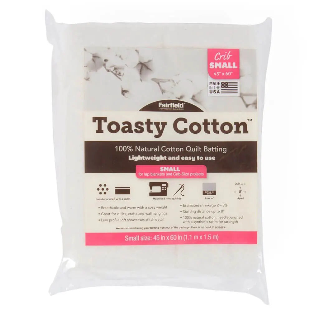 Fairfield Toasty Natural Cotton Quilt Batting Crib Small 45in � 60in