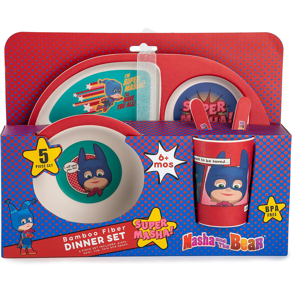 Rectangle Bamboo Fiber Dinnerware Set - Super Masha