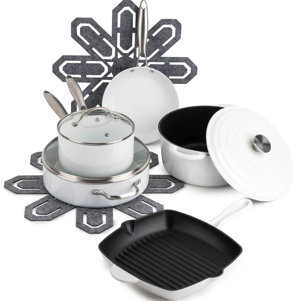 White Orion Cookware Set, 10pc