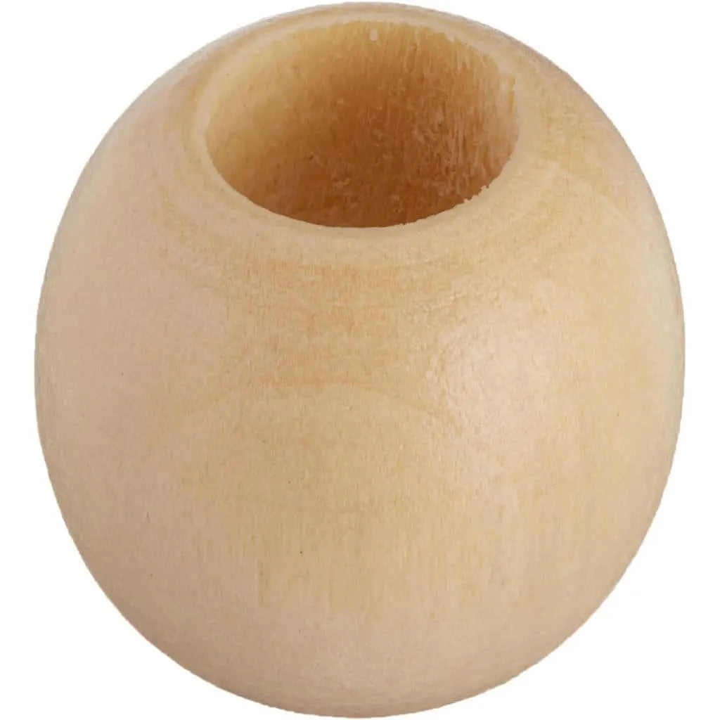 Macrame Beads 20mm-Natural Wood