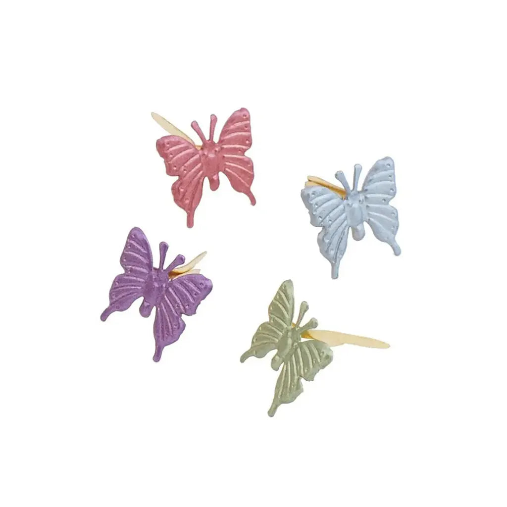 Paper Fastener-Butterfly Pearl, 25pkg