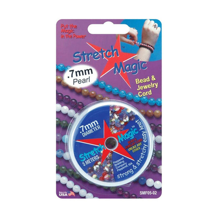 Stretch Magic Bead & Jewelty Cord .7mmx5m, Pearl