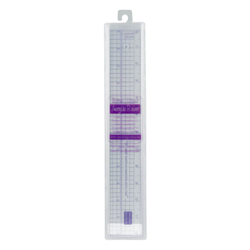 Acrylic Ruler Metal Edge, 12in