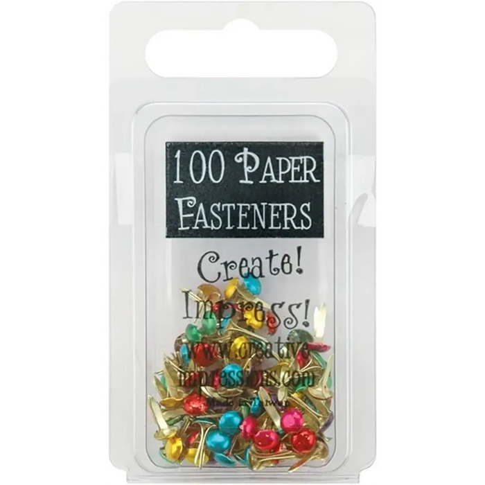 Mini Paper Fastener 3mm 100/Pkg -Metalic/Round-