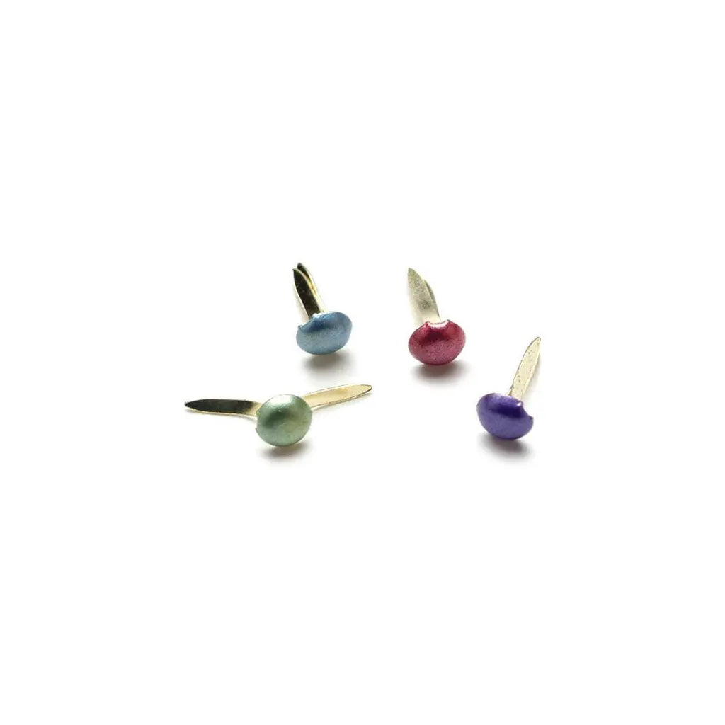 Mini Paper Fastener 3mm 100/Pkg -Round Pearl