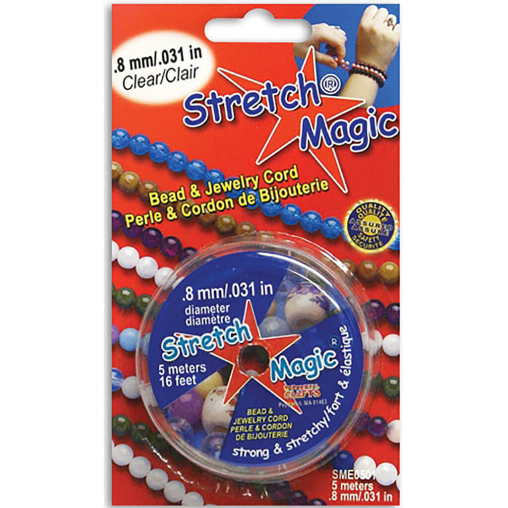 Stretch Magic Bead &amp; Jewelry Cord .8mmX5m, Clear