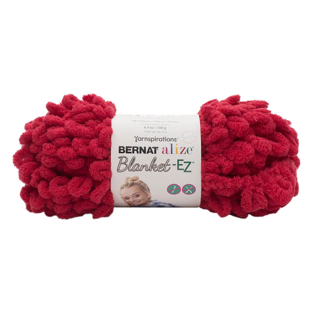 Bernat Alize Blanket-EZ Yarn, Bright Red