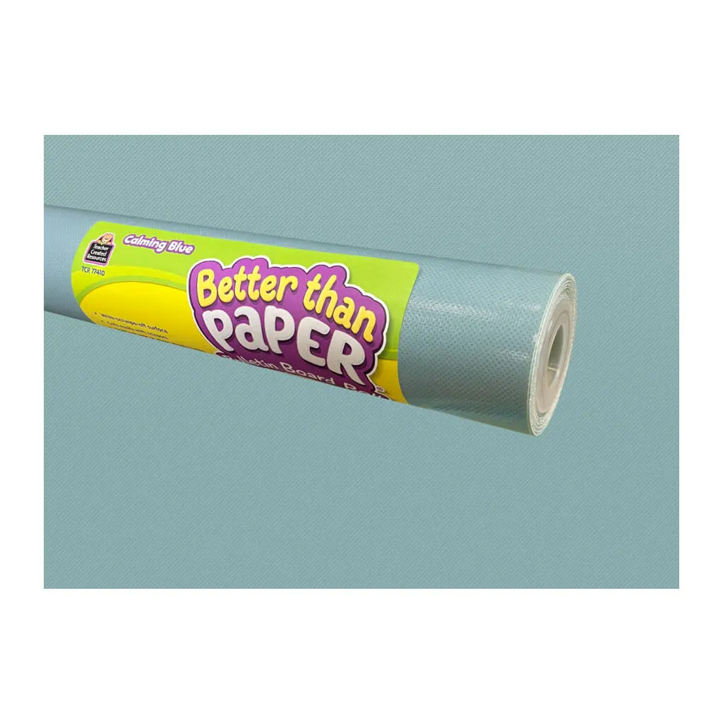 Better Than Paper Bulletin Board Roll 4ft x 12ft Calming Blue 