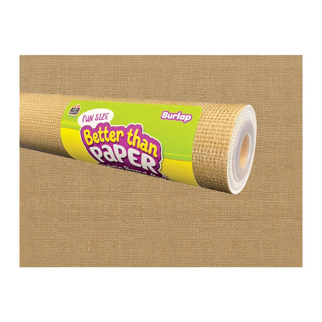 Better Than Paper Bulletin Board Roll 18in x 12ft Fun Size Burlap