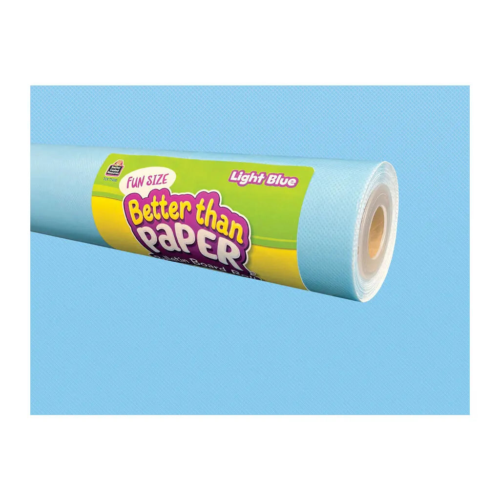 Better Than Paper Bulletin Board Roll 18in x 12ft Fun Size Light Blue