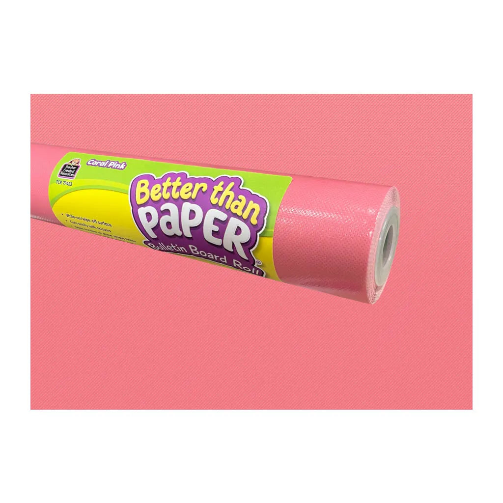 Better Than Paper Bulletin Board Roll 4ft x 12ft Coral Pink 